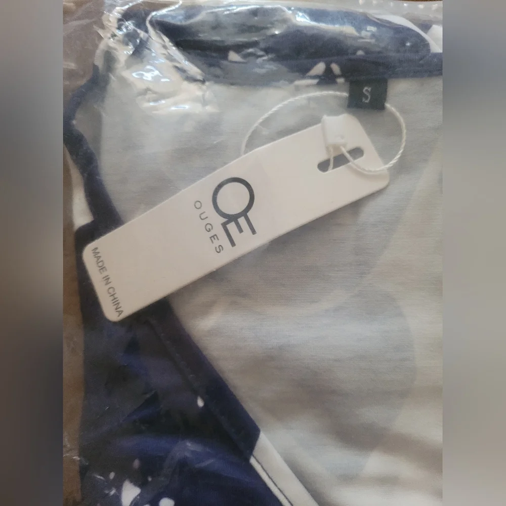 Ouges Summer Short Sleeve V-Neck Floral Short Party Dress with Pockets-Size S - Picture 6 of 6